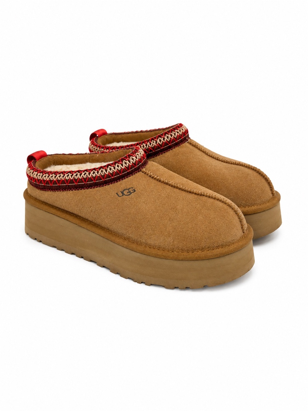 UGG Tasman Platform Chestnut Slippers / Shoes Size 8